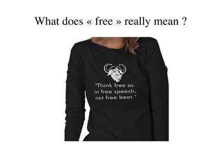 What does « free » really mean ?
 