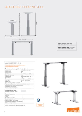 Height adjustable desk and table frames