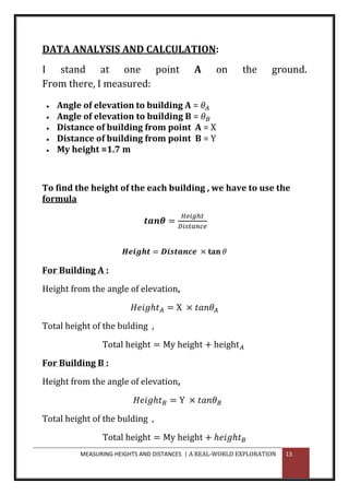 Height Math Equation Height and distance 10 mathematics project.pdf