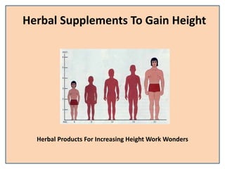 Herbal Supplements To Gain Height
Herbal Products For Increasing Height Work Wonders
 