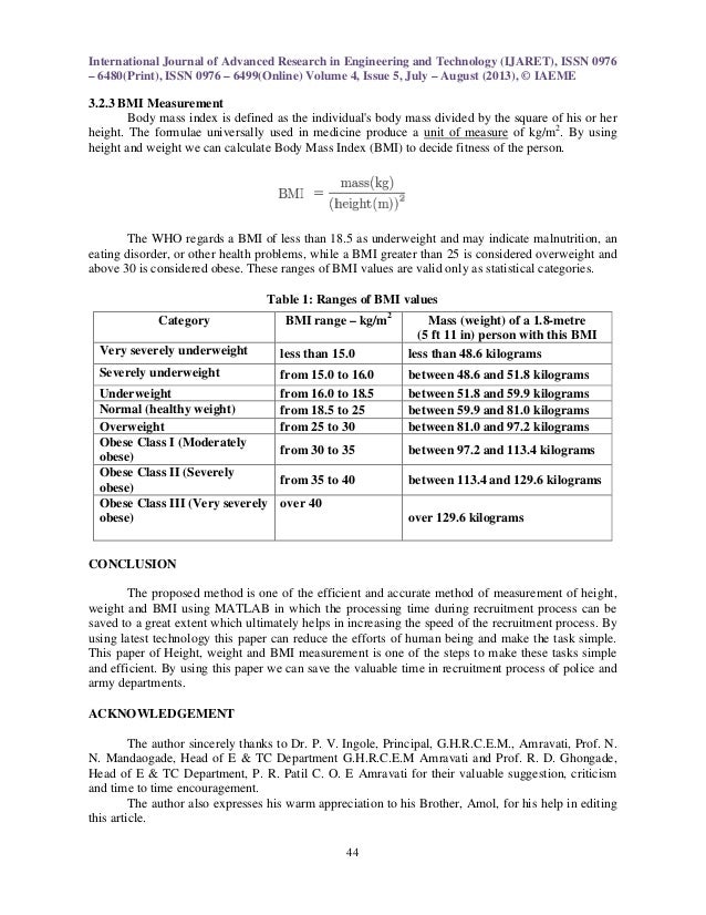 Height, weight and body mass index measurement using matlab block diagram of adc0809 