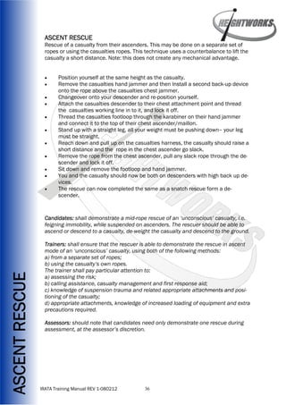 Irata Rescue Procedures Heightworks IRATA Manual | PDF