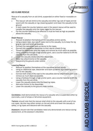 Irata Rope Access Rescue Template.pdf Heightworks IRATA Manual | PDF