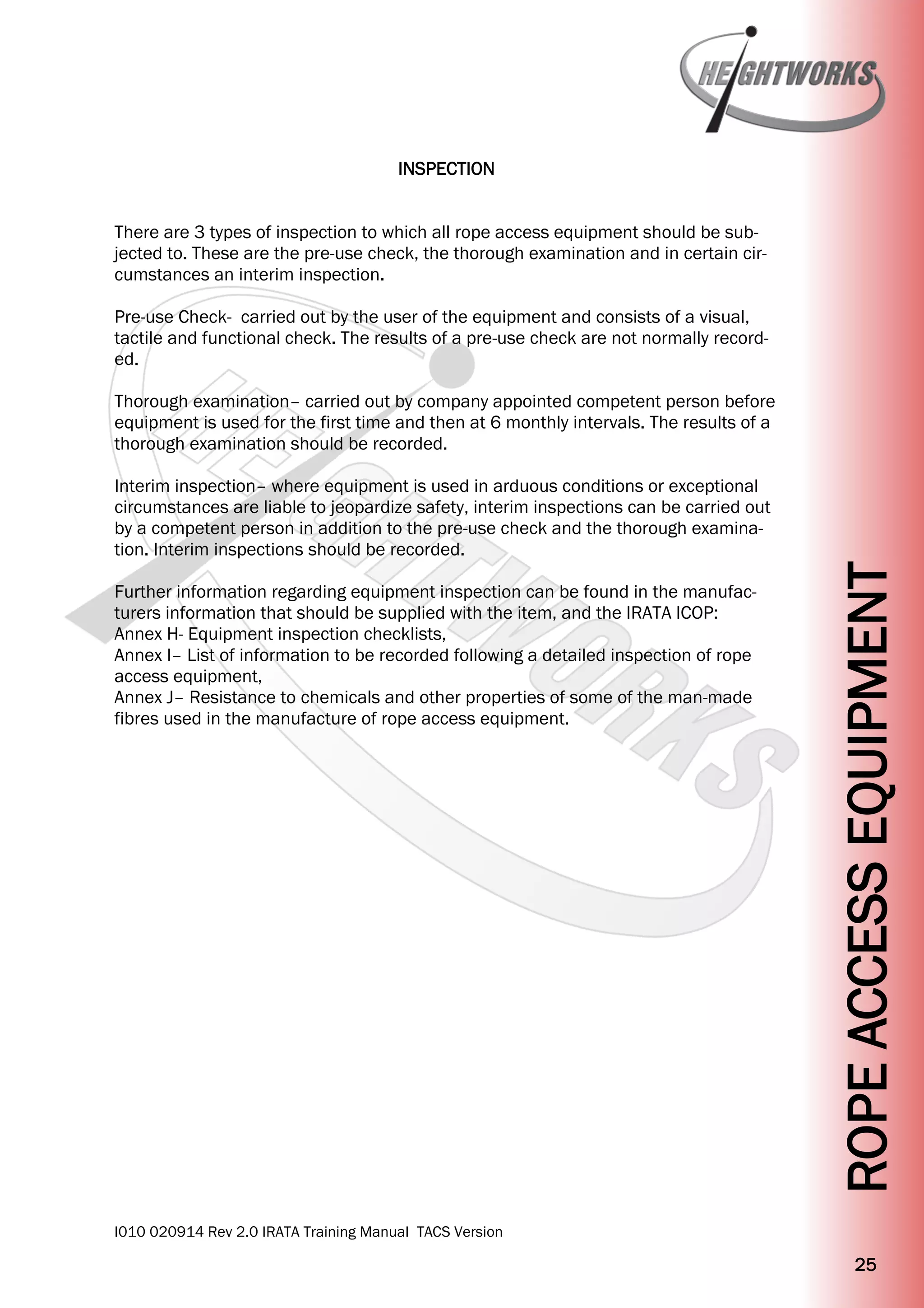 Irata Rope Access Rescue Template.pdf Heightworks IRATA Training Manual Version 2 - Rope Access Training ...