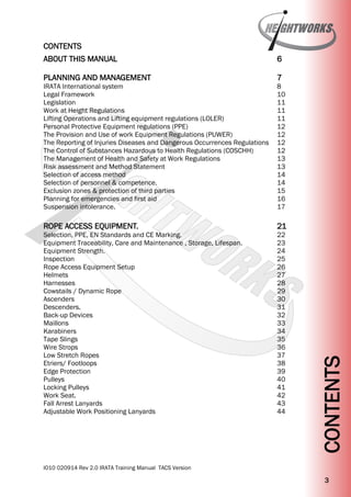 Irata Rope Access Rescue Template.pdf Heightworks IRATA Training Manual Version 2 - Rope Access Training ...