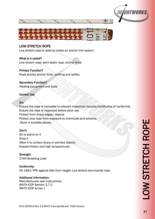 Irata Rope Access Rescue Template.pdf Heightworks IRATA Training Manual Version 2 - Rope Access Training ...