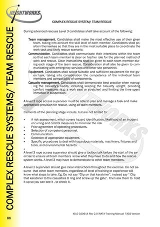 Irata Rescue Procedures Heightworks IRATA Training Manual Version 2 - Rope Access Training ...