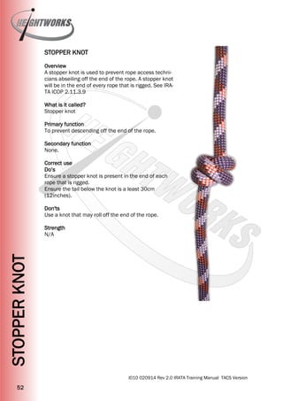 Heightworks IRATA Training Manual Version 2 - Rope Access Training Manual