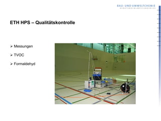 ETH HPS – Qualitätskontrolle



 Messungen

 TVOC

 Formaldehyd
 