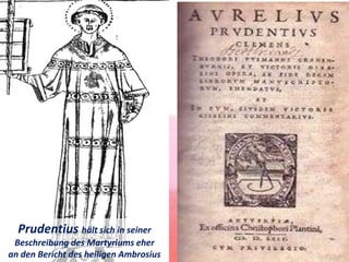 Die Akte des Martyriums der heiligen Agnes - in drei
Rezensionen, zwei griechischen und einer lateinischen -, die Texte
st...