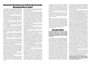 1. Der Westerwälder Sozialreformer Friedrich Wil-
helm Raiffeisen (1818–1888) gründet entsprechend
seinem Wahlspruch „Was einer alleine nicht schafft,
schaffen viele“ ländliche Genossenschaften als
Spar- und Darlehenskassen mit angeschlossenen
Landwaren-Handelsgeschäften als Hilfe für Bauern
und kleine Leute.
2. Im selbständigen Dorf Lisdorf wird um 1900 eine
genossenschaftliche Spar- und Darlehenskasse nach
der Idee von F. W. Raiffeisen gegründet. Sie hat ih-
ren Sitz zunächst in der Großstraße. Alle Bauern
und viele Arbeitnehmer werden Mitglied in der Ge-
nossenschaft.
3. Einige Jahre später beginnt die Raiffeisengenos-
senschaft Lisdorf mit dem Landhandel, um den Mit-
gliedern günstige Düngemittel, Pflanzgut, Sämereien
usw. zu beschaffen.
4. In den 50iger Jahren kauft die Raiffeisenkasse
Lisdorf in der Provinzialstraße ein größeres Gebäu-
de und zieht dorthin um. Im linken Teil des Gebäu-
des richtet sie ihre Bank ein und im rechten Teil
mit vorangestellter Rampe das Warengeschäft. Im
Obergeschoss finden Büro- und Wohnräume ih-
ren Platz.
5. 1957 eröffnet Raiffeisen Lisdorf im Betriebs-
gebäude eine große Gemeinschaftswaschanlage
(Wäscherei mit Büglerei), die von August Balthasar
(VHL-Vorstandsmitglied) bis 1964 als Techn. Be-
triebsleiter und danach bis 1967 als Pächter gelei-
tet wird.
6. Ab Mitte der 50iger Jahre beschafft die Raiffei-
sen-Genossenschaft Lisdorf eine Erddämpfanlage,
die von den der Genossenschaft angehörenden
Gemüsebauern ausgeliehen werden kann „zum
Dämpfen der Erden“ in den zahlreichen Frühbeeten
(Kuschen) und Gewächshäusern.
7. In den Jahren 1974/75 wird das Betriebsgebäu-
de abgerissen und an seiner Stelle auf der rechten
Seite des Grundstücks ein modernes Ladengeschäft
mit Warenlager erbaut. Davon räumlich getrennt
entsteht auf der linken Seite ein modernes Bankge-
bäude. 1975 werden die neuen Gebäude bezogen
und der Firmenname „Raiffeisenkasse Lisdorf“ in
„Raiffeisenbank Lisdorf“ umbenannt.
8. Mit Ablauf des Jahres 1986 tritt der langjährige
Rendant der Raiffeisenbank Lisdorf , Herrmann Jo-
hannes, in den Ruhestand.
9. 1987 fusioniert die Raiffeisenbank Lisdorf mit der
Volksbank Saarlouis mit Hauptsitz in Fraulautern,
die wiederum bereits 1969 mit der Volksbank Wal-
lerfangen und 1976 mit der Volksbank Siersburg
fusionierte. Seitdem nennt sie sich Volksbank Saar-
louis. Lisdorf bringt 600 Mitglieder mit 3.077 Ge-
schäftsanteilen mit ein.
10. Im Jahre 2000 fusioniert die Volksbank Saar-
louis (einschl. Lisdorf) mit der Volksbank Wadgas-
sen und 2002 mit der Volksbank Völklingen-Warndt.
Hauptstelle der Volksbank Saarlouis ist weiterhin
Fraulautern. Sie unterhält Filialen in Bous, Differ-
ten, Großrosseln, Völklingen-Heidstock, Hosten-
bach, Lauterbach, Ludweiler, Lisdorf, Schaffhausen,
Siersburg, Völklingen, Wadgassen und Wallerfan-
gen sowie SB-Center in Geislautern und Dorf im
Warndt; außerdem die Raiffeisenmärkte in Lisdorf
und Burbach. Die Mitgliederzahl der Volksbank
Saarlouis beträgt 13.000.
11. Seit 2004 ist Gärtnermeister Erwin Faust aus Lis-
dorf Vorsitzender des Aufsichtsrates, seit 1990 Mit-
glied des Aufsichtsrates.
12. 2005 feiert die Volksbank Saarlouis ihr 100-jäh-
riges Bestehen. Die Volksbank Fraulautern, Vor-
gänger der Volksbank Saarlouis, wurde 1905
gegründet.
13. 2014 fusioniert die Volksbank Saarlouis mit der
Volksbank Saar-West und wird in Volksbank Westli-
che-Saar plus eG Saarlouis umbenannt.
14. Im Jahr 2018 Fusion mit der Vereinigten Volks-
bank Dillingen-Dudweiler-Sulzbach/Saar (VVB) und
Umbenennung in Vereinigte Volksbank eG Saar-
louis-Sulzbach/Saar (Werbeslogan „meine VVB“)
mit Hauptsitz im Kaiser-Friedrich-Ring in Saarlouis
(am Busbahnhof). Sie unterhält nun 41 Filialen und
beschäftigt 460 Mitarbeiter. Damit ist sie nach der
Bank 1 Saar die zweitgrößte Volksbank im Saarland
und unter den ersten 100 Genossenschaftsbanken
in Deutschland (insgesamt 972).
15. 2018/19 Schließungswelle bei der VVB Saarlou-
is-Sulzbach/Saar, bei der 28 Filialen und SB-Statio-
nen, auch Lisdorf mit dem HG-Markt, geschlossen
werden. Der HG-Markt in Burbach wurde bereits
früher geschlossen.
16. Ende 2018 kündigt die VVB für 2019 eine wei-
tere Fusion an, und zwar mit der Volksbank Untere
Saar in Losheim. Danach wird sich das Geschäfts-
gebiet der VVB auf den gesamten Landkreis Mer-
zig-Wadern erweitern. Die Bilanzsumme wird auf
2,5 Milliarden Euro und das Kundengeschäfts-
volumen auf 5,4 Milliarden Euro ansteigen. Die
Kundenzahl erhöht sich auf 173.000 und die Mit-
arbeiterzahl auf 600. Die neue VVB gehört dann
auch auf Bundesebene zu den ganz großen Volks-
banken. Nach dieser Fusion verbleiben im Saarland
nur die Bank 1 Saar, die derzeit mit der Volksbank
St. Wendeler Land fusioniert, die Volks- und Raiffei-
senbank Saarpfalz, die Levo-Bank in Lebach und
– die kleinste – die Volksbank Überherrn. Aus den
ehemals mehr als 150 Volks- und Raiffeisenbanken
im Saarland verbleiben zunächst nur noch fünf, von
denen auf Dauer wohl nur zwei bis drei übrig blei-
ben werden.
17. Die zunehmende Digitalisierung, das digitale
Banking und das Online Banking werden weiter ra-
sant zunehmen, so dass viele heute noch existieren-
de Filialen in den nächsten Jahren vermutlich auch
geschlossen werden.
Fazit: Von der ursprünglichen Raiffeisenbank Lis-
dorf mit Warengeschäft und weiteren Geschäftsbe-
reichen zur Unterstützung ihrer Mitglieder ist nach
mehrfachen Fusionen nichts mehr übrig geblieben.
Die Entwicklung zur genossenschaftlichen Großbank
bringt für ihre Eigentümer, die Mitglieder der Ge-
nossenschaft, mehr Nach- als Vorteile. Die größten
Nachteile sind die Anonymität einer Großbank und
die stark eingeschränkte Mitbestimmung
des Einzelnen. (hg)
HistorischerWerdegangderRaiffeisenbankunddes
Warengeschäfts in Lisdorf
Aus und vorbei !
Vereinigte Volksbank Saarlouis-Sulz-
bach/Saar (VVB) schloss in Lisdorf sowohl
Bankfiliale, SB-Station als auch Raiffei-
sen-Warengeschäft. Mehr als 100 Jahre Raif-
feisen-Genossenschaft Lisdorf sind nunmehr
Geschichte !
Kurz nach der Fusion der Volksbank Westliche Saar
plus eG Saarlouis, zu der die ehemalige Raiffeisen-
kasse Lisdorf gehörte, mit der Vereinigten Volksbank
Dillingen-Dudweiler-Sulzbach/Saar (mit Werbes-
logan: „meine VVB“) wurde beschlossen, 28 klei-
nere Bankfilialen und Selbstbedienungscenter zu
schließen. Dazu gehörte auch die Filiale in Lisdorf,
die schon seit geraumer Zeit nur noch als SB-Sta-
tion betrieben wurde. Seit Anfang des Jahres gibt
es auch diese nicht mehr. Begründet wurden die
Schließungen der personalbesetzten Filialen mit ei-
nem Rückgang der Kundenkontakte auf teilweise
weniger als 20 pro Tag. Von den 28 geschlossenen
Filialen waren 14 SB-Stationen. Der Grund für de-
ren Schließung wurde nicht angegeben. Zumindest
die Lisdorfer SB-Station war gut frequentiert. Der
Hinweis, dass die VVB mit 28 verbliebenen per-
sonenbesetzten Filialen und zusätzlich 23 SB-Sta-
tionen immer noch flächendeckend vertreten sei,
kann nicht darüber hinwegtäuschen, dass durch die
Schließungen vor allem ältere und immobile Genos-
senschaftsmitglieder und Kunden benachteiligt sind.
So konnte die zentral und sehr verkehrsgünstig gele-
gene Lisdorfer Filiale problemlos von vielen Kunden
fußläufig oder ohne Parkplatzsuche mit dem Auto
erreicht werden. Das ist bei der jetzt nächstgelege-
nen Filiale in Saarlouis am Großen Markt leider so
nicht mehr möglich.
Es ist bedauerlich, dass nach mehrfachen Fusionen
für unsere ursprüngliche Raiffeisenbank nun das
Aus kam. Ärgerlich allerdings ist es, dass auch die
SB-Station und das Warengeschäft geschlossen wur-
den. Mehr als fragwürdig mutet die Begründung an,
dass der Markt unwirtschaftlich gewesen sei, um-
fangreiche Umbaumaßnahmen angestanden hätten
und es schwierig sei, einen geeigneten Nachfolger
für den langjährigen Marktleiter Hans-Joseph Lien-
hard zu finden, der in Rente gegangen ist. Der wah-
re Grund für die Schließung liegt vermutlich darin,
dass die Verantwortlichen der inzwischen großen
Volksbank (nach Bank 1 Saar die zweitgrößte im
Saarland) den Landwarenhandel aufgeben und sich
lediglich auf das Geldgeschäft und die weitere Ver-
größerung ihres Bankinstitutes konzentrieren wollen.
Dies hat auch zur Folge, dass die nach der genos-
senschaftlichen Idee geforderte Mitbestimmung des
einzelnen Genossen immer mehr eingeschränkt
wird. Früher wurden bei allen wichtigen Entschei-
dungen Mitgliederversammlungen einberufen, so
dass jedes einzelne Genossenschaftsmitglied Ein-
fluss auf deren Ausrichtung und Geschäftsgebaren
nehmen konnte. Mit zunehmender Vergrößerung
durch laufende Fusionen ging man dazu über, Ver-
treter zu wählen und die Entscheidungen in Vertre-
terversammlungen zu treffen, wobei der Schlüssel
ständig angehoben werden musste, um die Ge-
samtzahl der gewählten Vertreter zu begrenzen. So
wurde der Schlüssel von anfangs 50 auf 75, dann
von 100 auf 125 und jetzt auf 175 angehoben, d.h.
pro 175 Mitglieder ein Vertreter. Beim derzeitigen
Verfahren ist es mehr als fraglich, ob die gewählten
Vertreter jeweils mehrheitlich die Interessen von 175
Genossenschaftsmitgliedern angemessen vertreten
können. Problematisch ist auch, dass die Vertreter
mehr oder weniger von der Bank nach Belieben
ausgesucht oder vorgeschlagen werden. Das hat mit
der genossenschaftlichen Idee der Mitbestimmung
nur noch wenig zu tun.
Die Lisdorfer Raiffeisenbank und das Warengeschäft
waren mehr als 100 Jahre ein Teil von Lisdorf so
wie die örtliche Pfarrkirche, der Gemüsebau, die
Schule, der Friedhof, der Kindergarten, die Feuer-
wehr, die Ortsvereine (Gesang-, Karneval- und The-
aterverein, Handball- und Fußballverein u.a).
Das alles ist Heimat! Mit der Schließung der
Volksbank-Filiale und des Raiffeisen-Mark-
tes ist Lisdorf abgewertet und eines Stücks
Heimat beraubt worden. (hg)
38 39
 