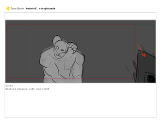 Notes
Bashing minions left and right
Heimdall storyboards
 