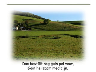 Dao bestêit nog gein pel veur, Gein heilzaam medicijn.   