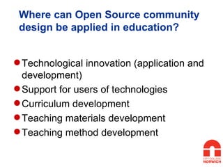 Open Source Community Models for Supporting Educational Practice | PPT