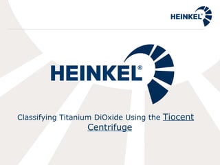 Heinkel tiocent titanium dioxide centrifuge