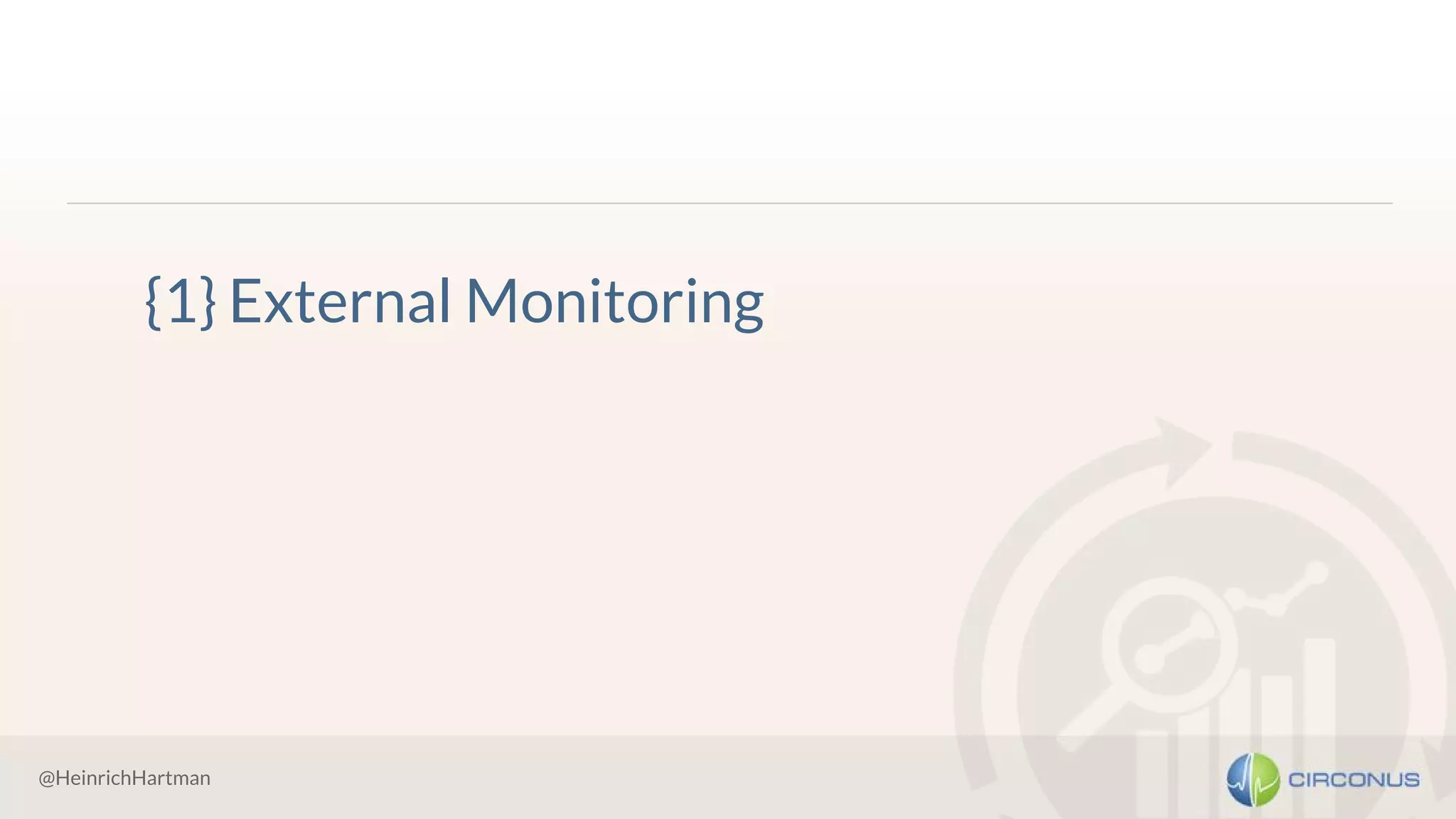@HeinrichHartman
{1} External Monitoring
 