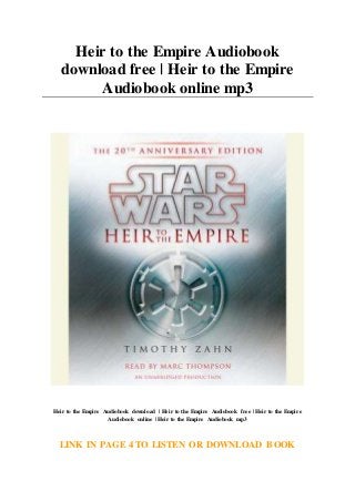 Heir to the Empire Audiobook
download free | Heir to the Empire
Audiobook online mp3
Heir to the Empire Audiobook download | Heir to the Empire Audiobook free | Heir to the Empire
Audiobook online | Heir to the Empire Audiobook mp3
LINK IN PAGE 4 TO LISTEN OR DOWNLOAD BOOK
 