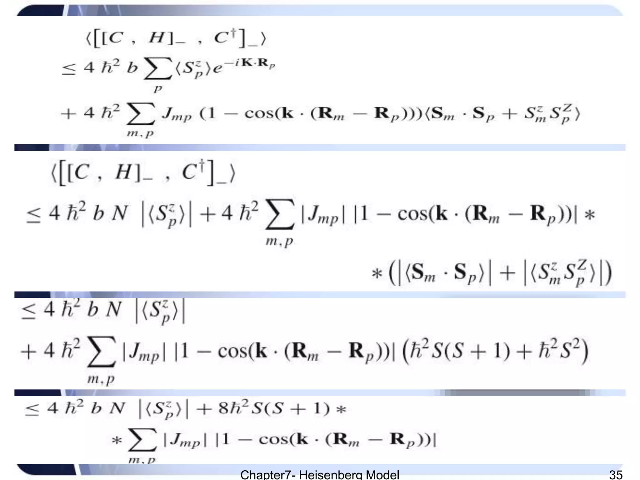 Quantum Theory of Magnetism- Heisenberg Model | PPTX