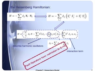 Quantum Theory of Magnetism- Heisenberg Model | PPTX