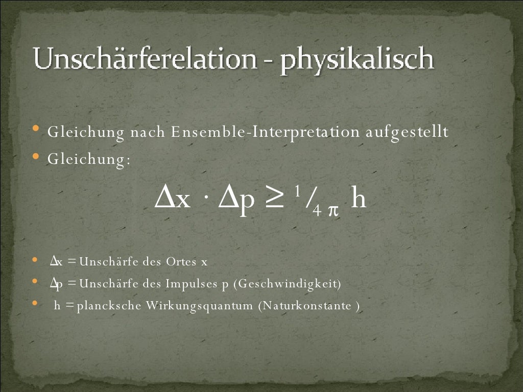 Heisenbergsche Unschärferelation