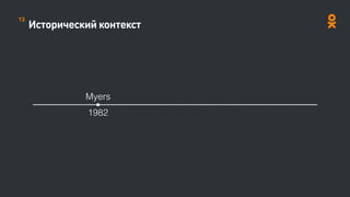 Исторический контекст
Myers
1982
13
 