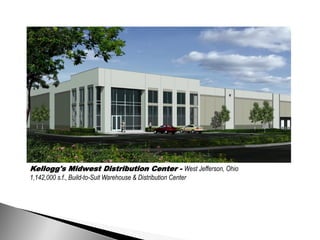 Kellogg's Midwest Distribution Center - West Jefferson, Ohio
1,142,000 s.f., Build-to-Suit Warehouse & Distribution Center
 