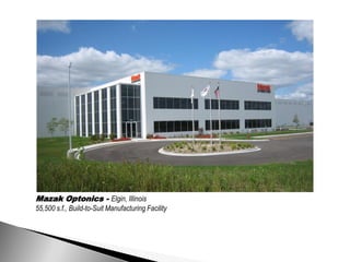Mazak Optonics - Elgin, Illinois
55,500 s.f., Build-to-Suit Manufacturing Facility
 