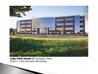 Lake Point Center 3 - Indianapolis, Indiana
93,900 s.f., 4 Story Speculative Office Building
 