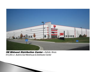 3M Midwest Distribution Center - DeKalb, Illinois
410,250 s.f., Build-to-Suit Warehouse & Distribution Center
 