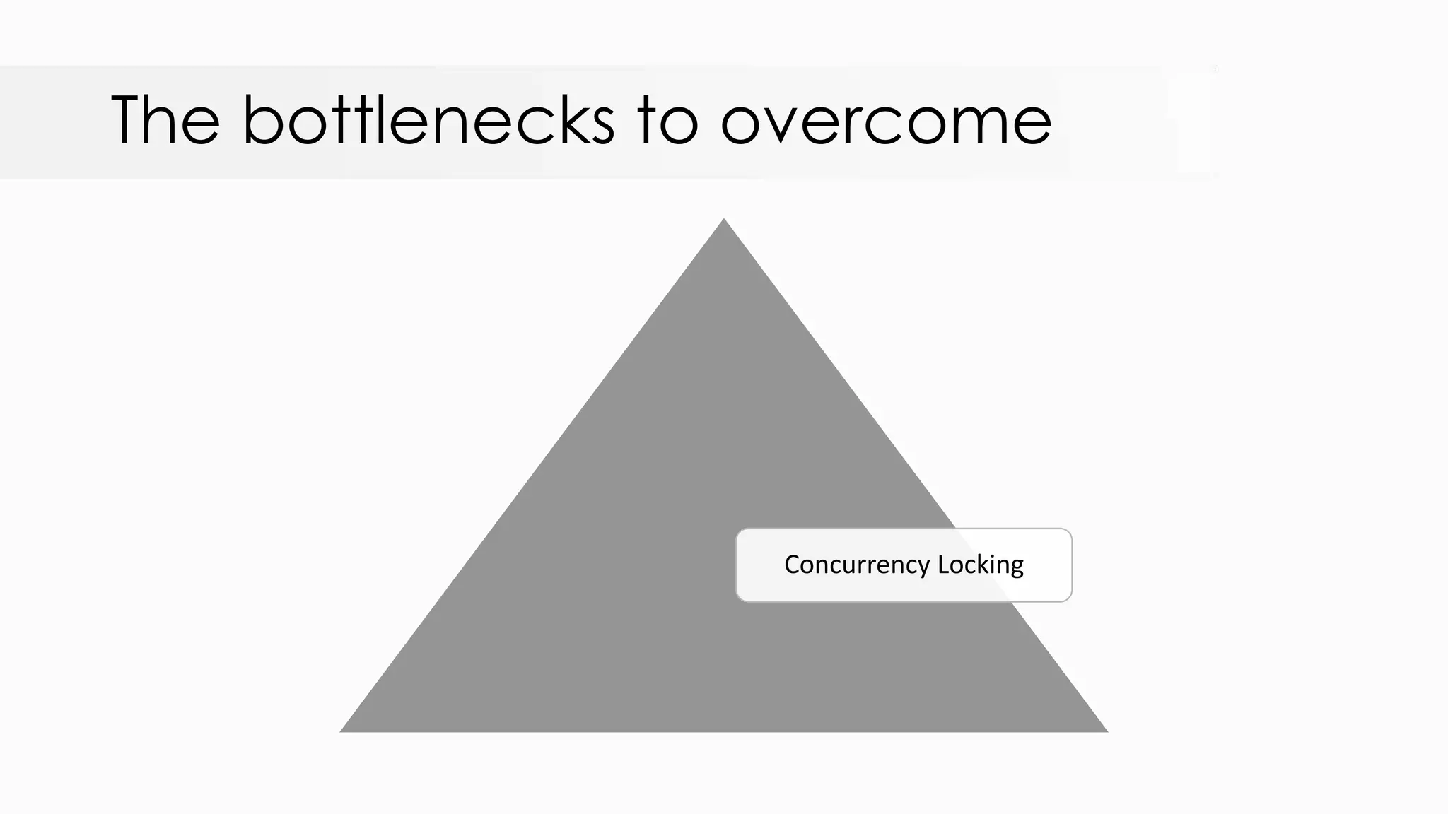 The bottlenecks to overcome Concurrency Locking 
