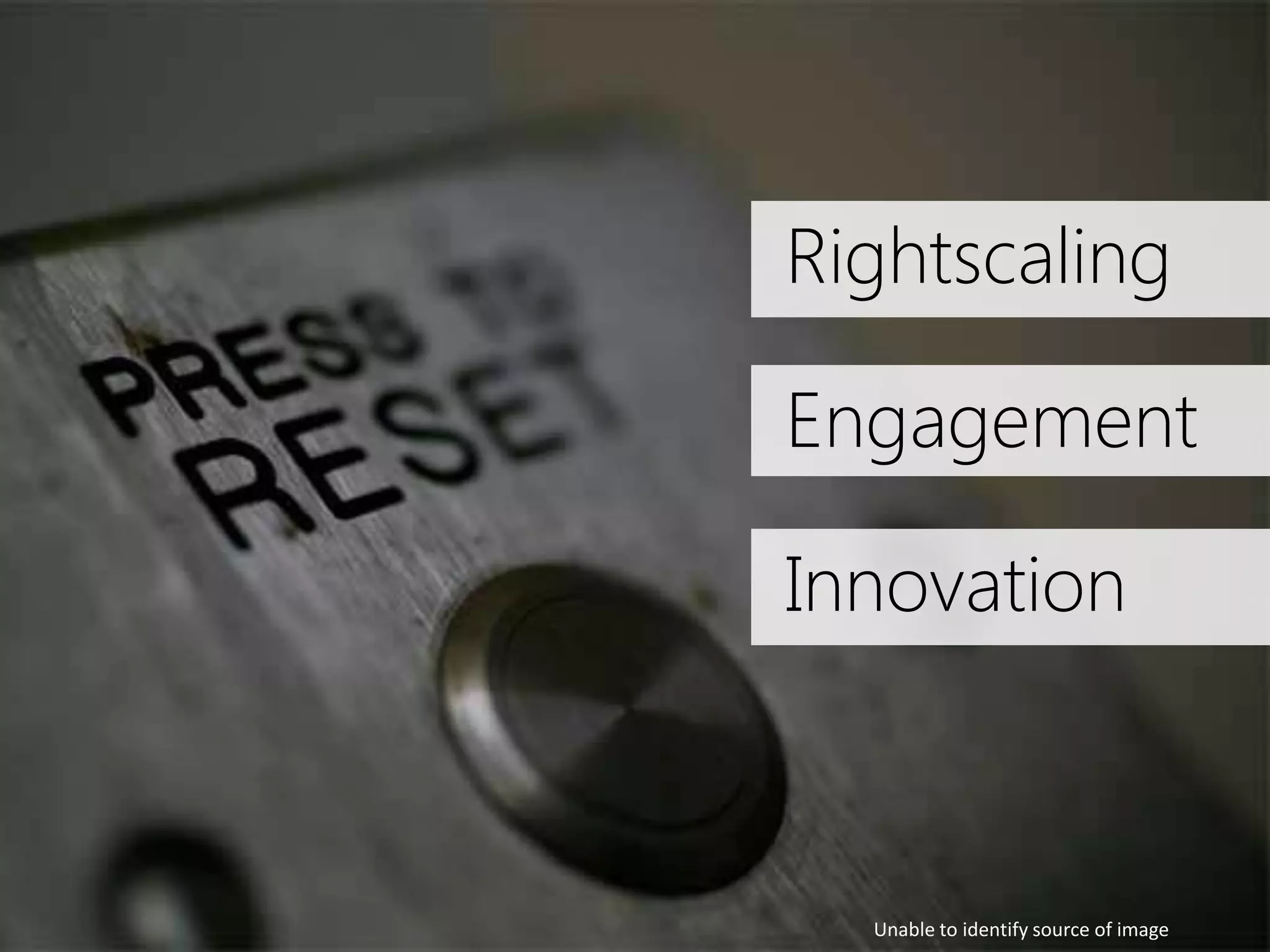 Rightscaling
Engagement
Innovation

Unable to identify source of image

 