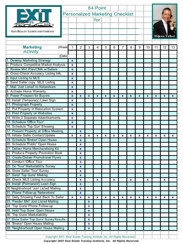real estate listing marketing plan