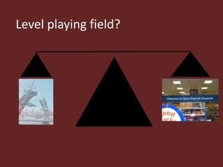 Level playing field?
 