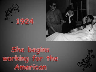 1924She begins working for the American Foundation for the Blind.