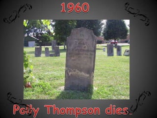 1960Polly Thompson dies.