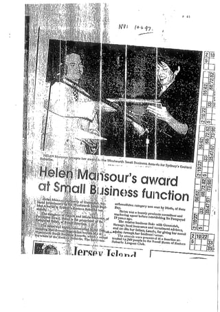 Helen Mansour award winner