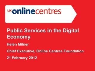 Public services in the digital economy