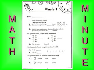 M A T H M I N U T E 