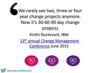 "Where is change going?" Slides from Helen Bevan's first talk at the NHS Transformathon