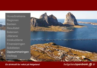 Helgeland Sparebank, regnskapspresentasjon 1. kvartal 2013