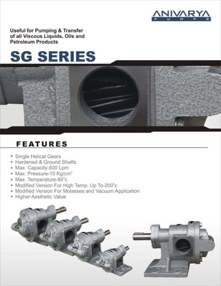 Helical gear pumps