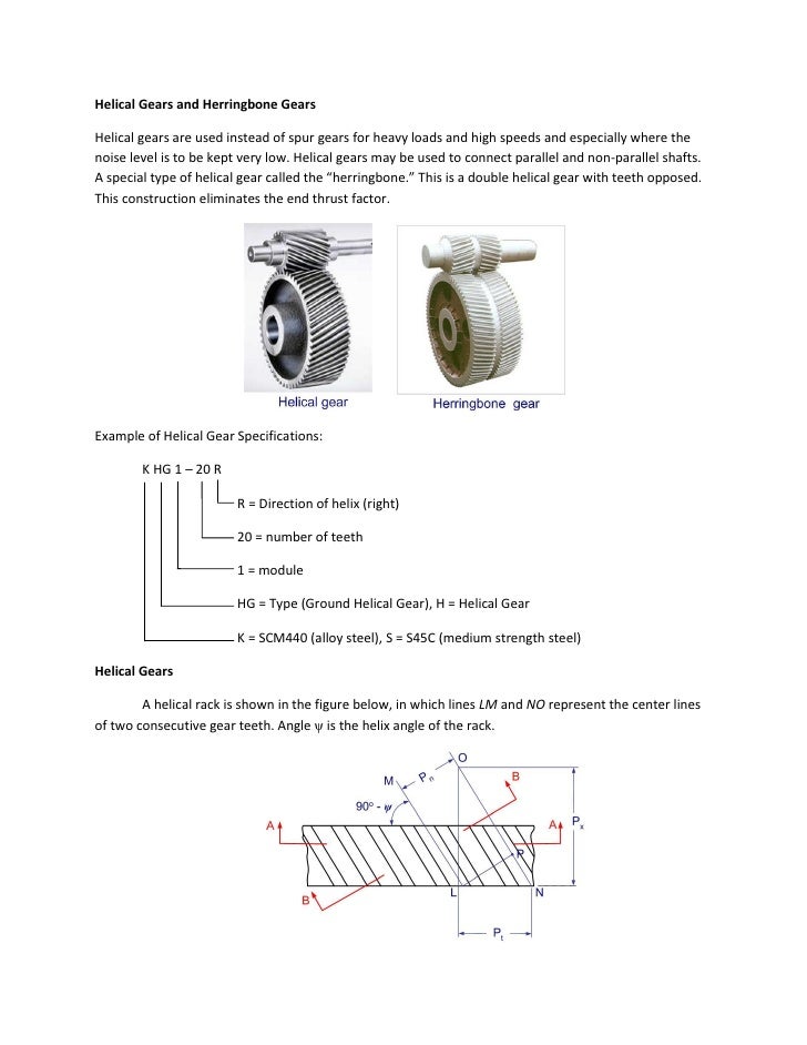 Helical gears