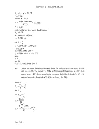 Design of machine elements - Helical gears | PDF