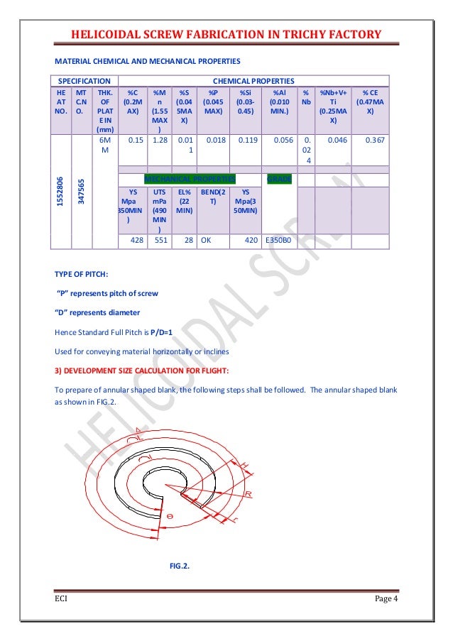 Helical screw design calculation1