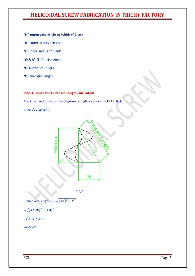 Helical screw design calculation1