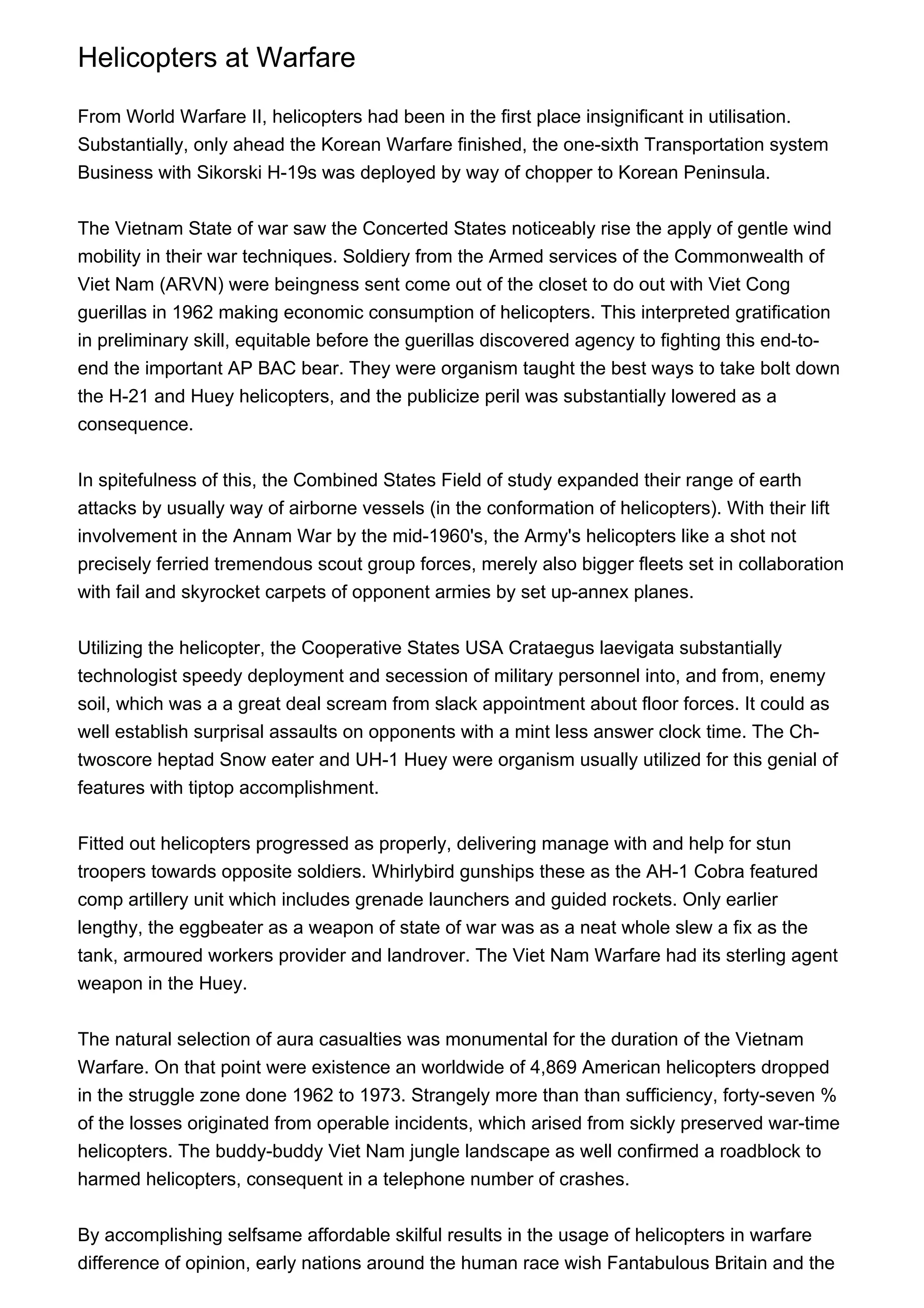 Helicopters at Warfare | PDF