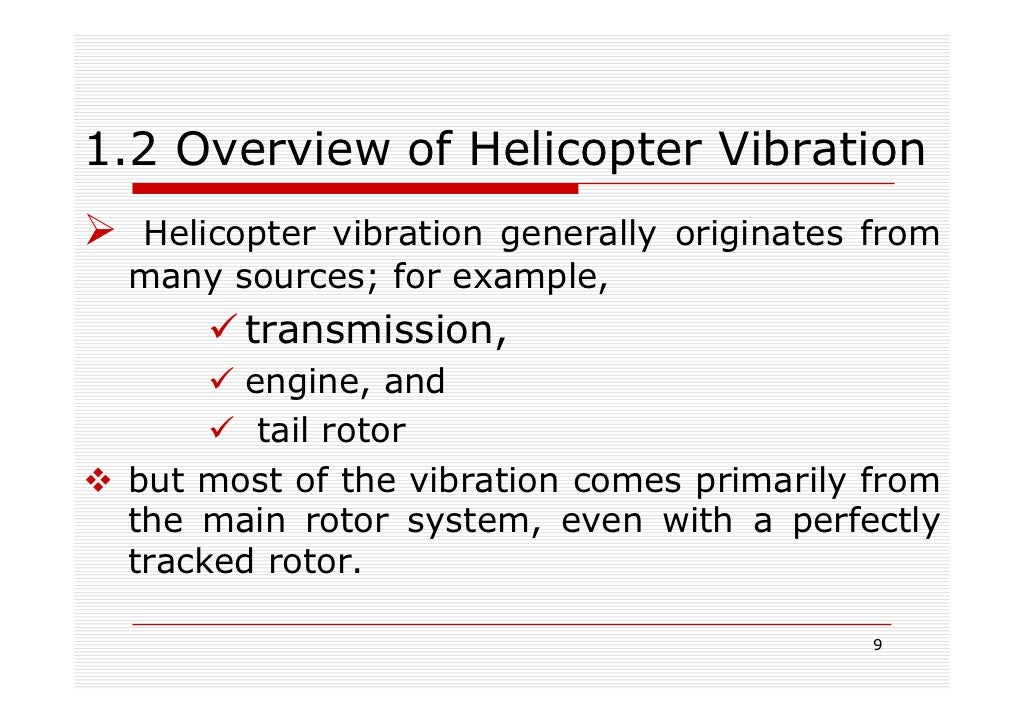 Helicopter vibration reduction techniques