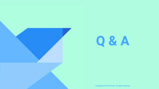 Q & A
Copyright © 2018 Oracle. All rights reserved.
 