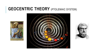 GEOCENTRIC THEORY (PTOLEMAIC SYSTEM)
 