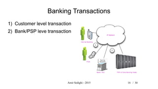 Amir Sedighi - 2015 16 /
Banking Transactions
1) Customer level transaction
2) Bank/PSP leve transaction
30
 
